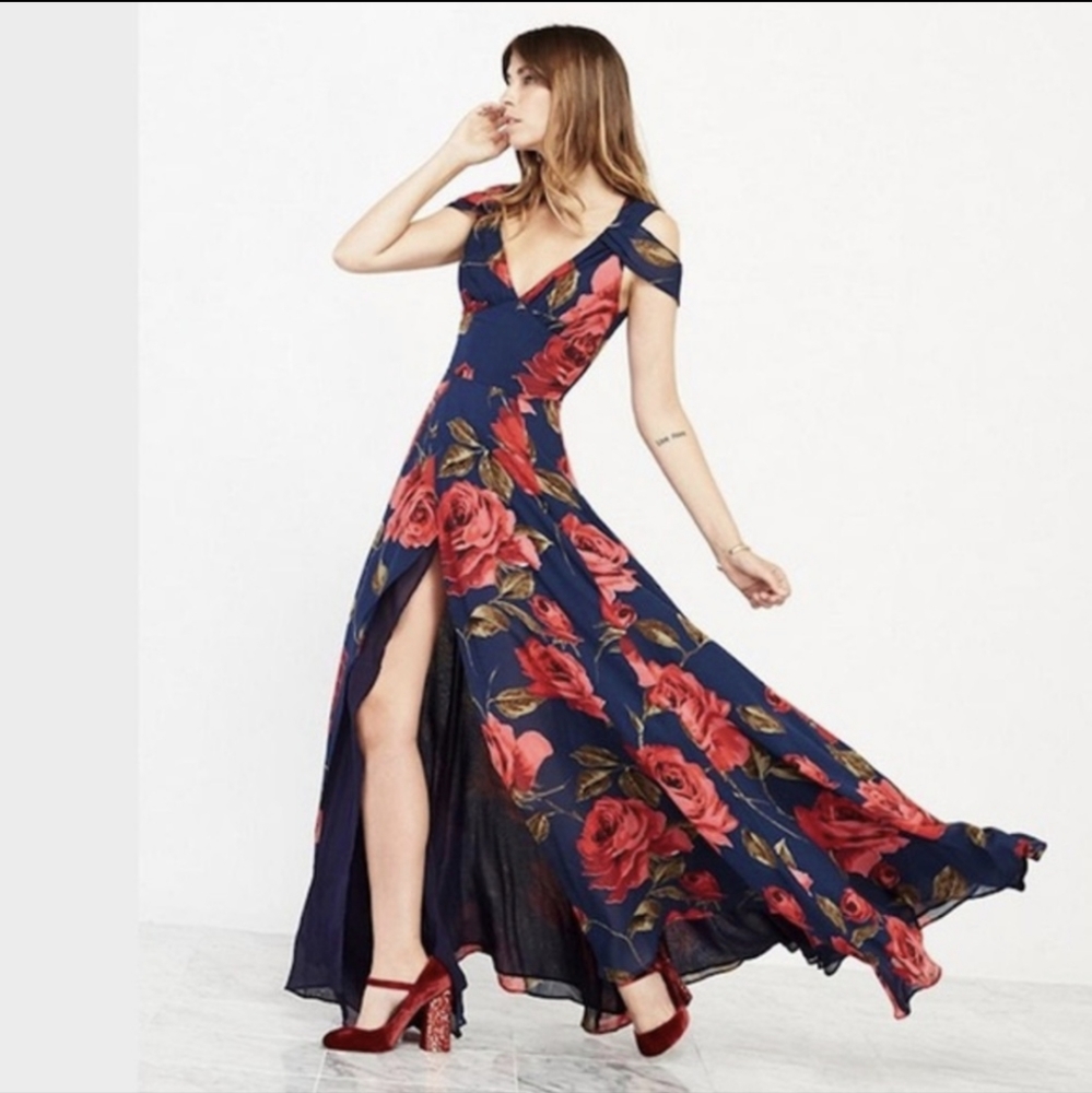 Reformation Allegra Rosalia Floral Gown